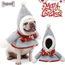Dogs and cats autumn and winter Christmas costumes New Year's wear pet supplies Warm puppy Christmas sweater ball snowman change clothes