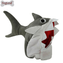 Pet Toys Shark Hat Cat Puppy Halloween Nerdy Cute Transformation Headgear Chewing Toys Headwear