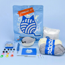 fish crochet kit, adult beginner crochet gennuine cotton yarn kit