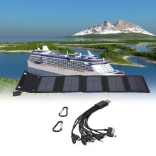15W Solar-Ladegerät Board Tasche Tragbares Camping Reise Faltbares Solarmodul mit Datenleitung