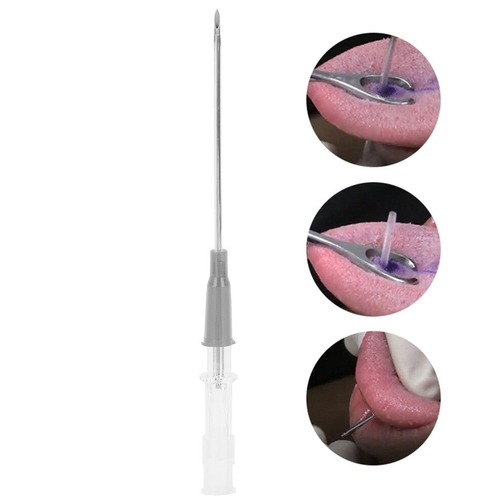 Safe & Sterile 16G Catheter Needles - 50Pcs for Ears Nose Other Piercings