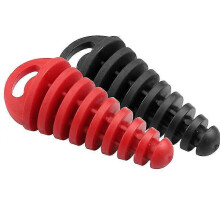 Gear Muffler Pipe Plug, Muffler Exhaust Wash Plug Motorcycle Dirt Bike Stroke Muffler Tail Pipe Exhaust Silencer Bung Wash Plug(2pcs, Red+black