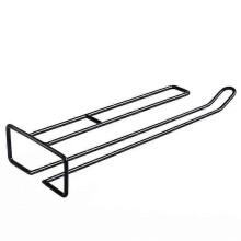 Under Cabinet Wine Glass Holder, Hanging Stemware Wine Glasses Rack, Iron Wire Glasses Storage Hanger for Cabinet Kitchen Bar(2pcs, Black) -T