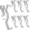 Window Blinds Hidden Clip Clear Plastic for Horizontal Blinds Valance  In Width Retainer Holder(60pcs) -T 1