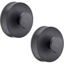 Black Suction Cup Hooks for Bathroom, for Tea Towels, for Bath Towels(2pcs) Z
