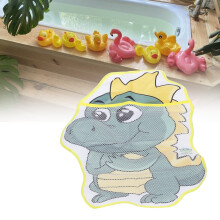 Karikatur Dinosaurier Badewannenspielzeug-Organizer Tasche Bad Dusche Kinderspielzeug Aufbewahrungsbeutel mit Saugnapf