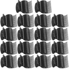 Hair Curler Clips 18 Pieces Hair Curler Clamps Hair Curler Holder, Black