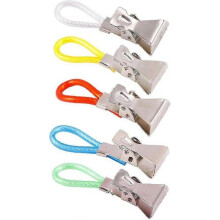 Tea Towel Hanging Clips Metal Clip On Hooks Loops Hand Towel Clips for Kitchen Bathroom Beach (2set Of 10pcs, Multicolor) -T