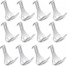 Set Of 20 Hooks, Metal Picture Rail Hooks, Hooks No Drilling Heavy Duty Hanging Hooks Shaped Bathroo -T