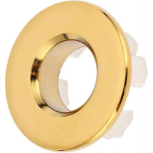 Sink Overflow Ring, Chrome Plating Basin Sink Hole Cover, Round Overflow Cover Basin Trim for Bathroom Kitchen Sink Toilet Washing Basin(4pcs, G