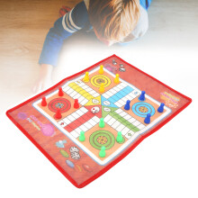 2-in-1-Spielfeld Schlangen und Leitern Fliegendes Schach Set aus Vliesstoff Tragbares Familienspiel für den Tisch
