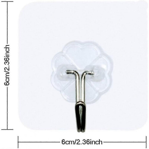 Adhesive Hooks, Waterproof Self Adhesive Hook Heavy Duty Wall Hooks for Home Kitchen Bathroom (20 Pack) 1