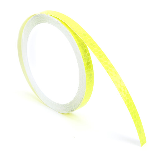 Autocollant réfléchissant motif hexagonal 8 m ruban jaune 1