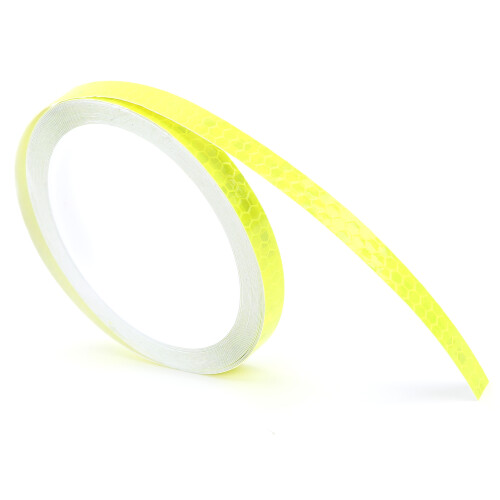 Autocollant réfléchissant motif hexagonal 8 m ruban jaune 2