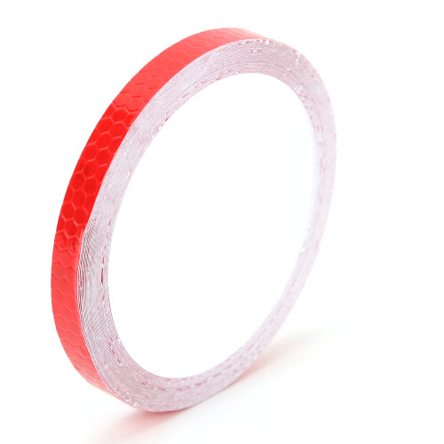Ruban hexagonal réfléchissant rouge 8 m étanche lumineux 1