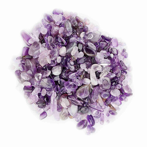 Éclats de cristal naturel 100 g blanc/rose/violet 2