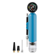 Basketball Pump with Pressure Gauge, 20 PSI Portable Air Pump for Inflating Balls, Easy to Use, Blue Color