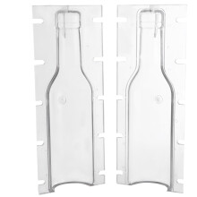 Moule à bougie transparent en forme de bouteille 25 10 6,5 cm