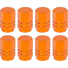 Hexagon Style Wheel Tyre Valve Stem Caps (40pcs, Orange) -T