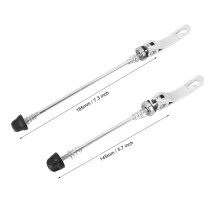 1 Paar Mountainbike Schnellspanner Straßenrad Schnellverschluss Vorder- und Hinterachsen Set (Silber)