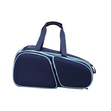 Badminton Racket Bag, Waterproof Tennis Backpack with Organizer Pockets, Storage Handbag for Training Competitions, Blue