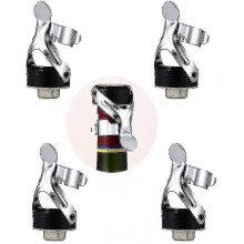 4 Pieces Champagne Stoppers, Champagne Stopper Stainless Steel Sparkling Wine Plug