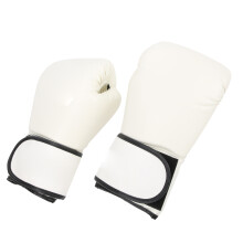 Erwachsenen Atmungsaktive Boxhandschuhe Schlagpolster Kickboxen MMA Trainingshandschuhe Weiß