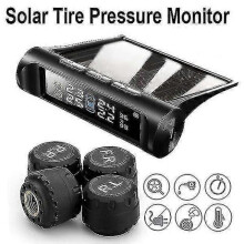 Solar Wireless Tpms Car Tire Tyre Pressure Monitor Monitoring System + 4 Sensors-t