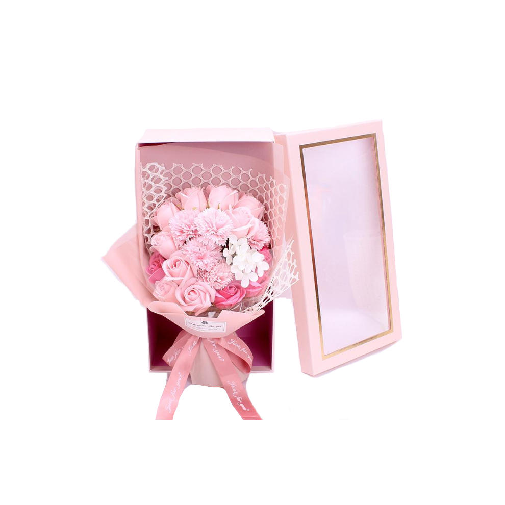 (Pink) 19 Soap Roses Bouquet Gift Box Valentine's Day-image-OPC-PDMXXNJ-NEW