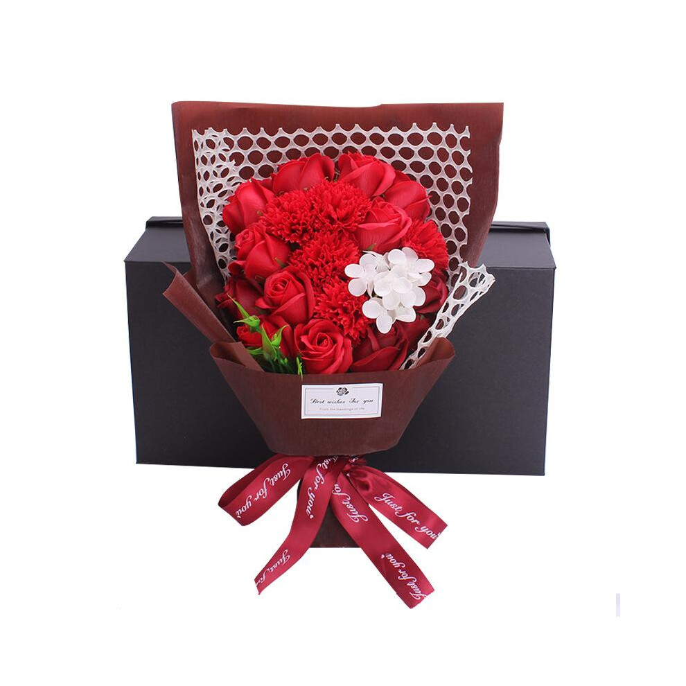 (Red) 19 Soap Roses Bouquet Gift Box Valentine's Day-image-OPC-PDMXXNH-NEW