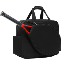 Tennis Bag, Waterproof Sports Handbag, Racket Holder for Tennis, Badminton, Squash, Black, Durable Material