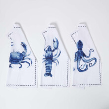 Blue Sea Animal Tea Towels Set of Three