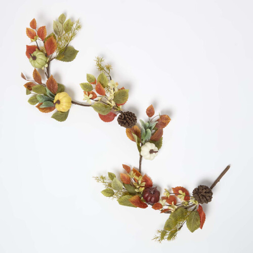 Homescapes Artificial Colourful Pumpkin Autumn Garland, 150 cm