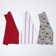 Dog Christmas Tea Towels Set of 2