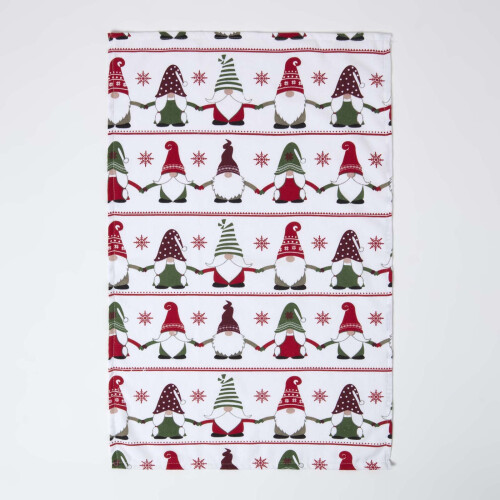 Homescapes Gonk Christmas Tea Towel 1