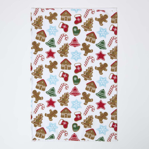 Homescapes Gingerbread House Christmas Tea Towel 1