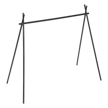 Mensola sospesa nera a tripode in alluminio 74x40x67 cm