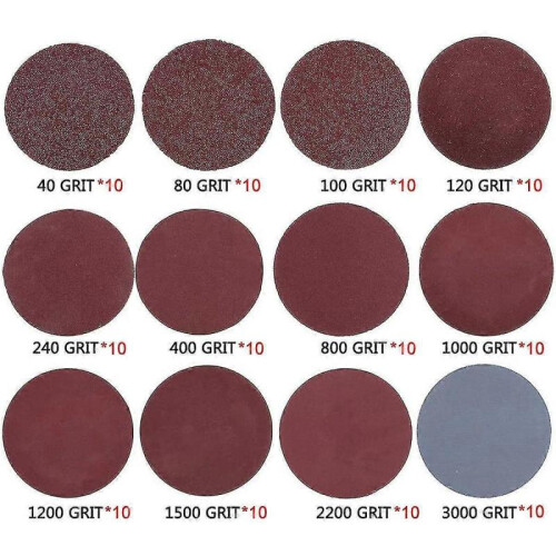 Sanding Discs Pad Kit, Pack Of 100 Sanding Paper with Sponge Pads 2
