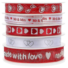 5 Rolls Wedding Gift Ribbons Decorative Wrapping Ribbon Packing Supplies