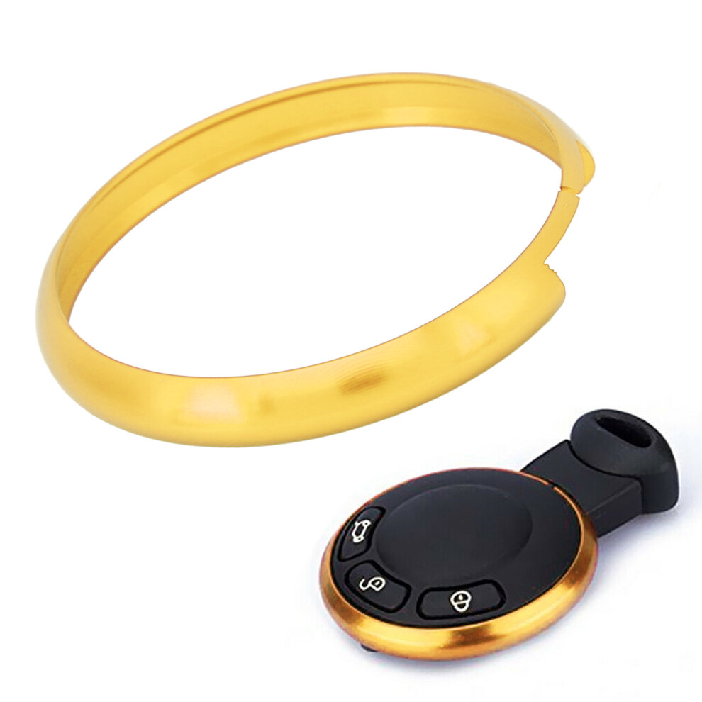 Stylish. Aluminum Key Fob Ring For Mini R55-R60 Fade-Resistant Finish Gold 7891343592214