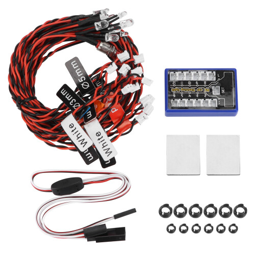 CC01 100 mAh kit d'éclairage RC 12 LED 3,2 oz 1/10-1/8 1