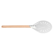 Runde Pizzaschaufel mit 41 cm abnehmbarem Holzgriff, anti-verbrennungs und rutschfestes Pizzawerkzeug (9 Zoll)