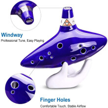 12-Hole Alto C Ocarina, Legend of Zelda Ocarina with Stand, Music