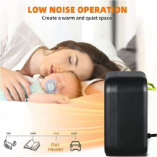 800W Ceramic Fan Heater - Portable Space Heater - 2 Temperature Settings