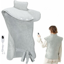 Cervical heating pad for back and neck - heated blanket, 6 adjustable temperatures/