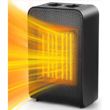 Mini ceramic heater with fan, energy saving with 2s quick heating, protection against