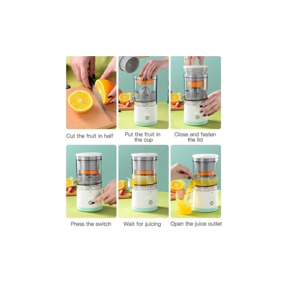 Juicer, portable, electric, citrus squeezer, rechargeable, hands-free chews