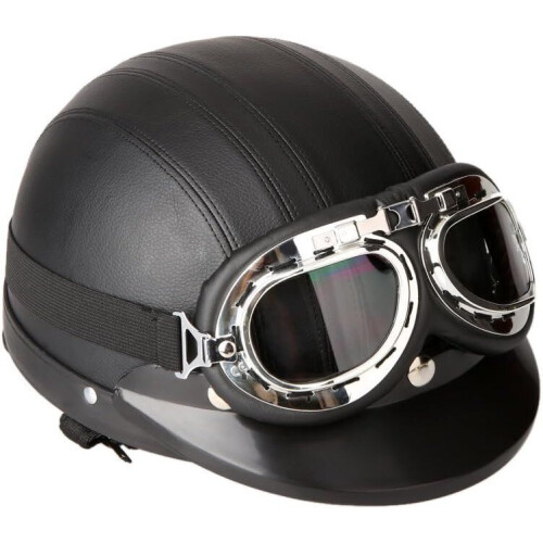 Vespa Scooter motorcycle helmet, black