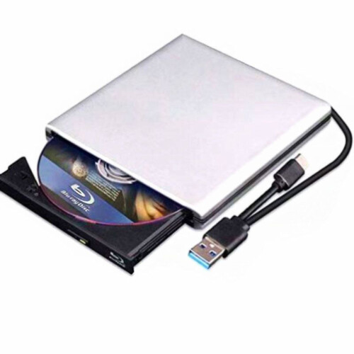 Video player External Blu-Ray DVD drive 3D, USB 0 and Type-C Blu-ray CD-DVD reader Slim optical