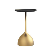 Sofa Beistelltisch Runder Beistelltisch Gold, Kreativer Nachttisch für Wohnzimmer, Bücherregal und Sofa-Sideboard
